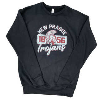 NP Retail BELLA + CANVAS - Distressed Black Crewneck Sweatshirt