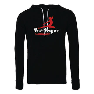 New Prague Gymnastics Bella Adult Hooded Sweatshirt with Logo (Glitter)