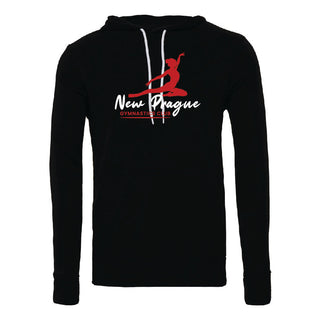 New Prague Gymnastics Youth Bella Hooded Sweatshirt with Logo (Glitter)