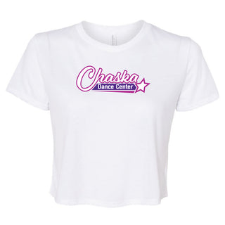 Chaska Dance Center Ladies Flowy Cropped T-shirt