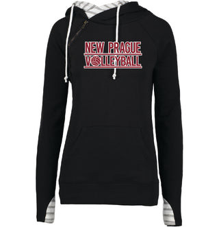 New Prague JO Volleyball Ladies Double Hood Sweatshirt