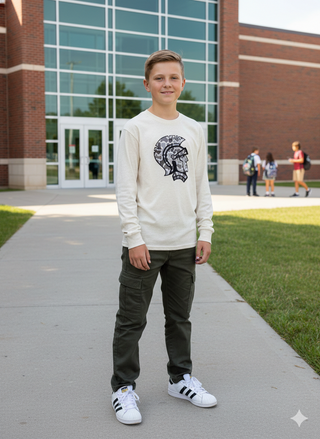 NP Retail Youth Camo Head Long Sleeve