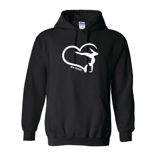 New Prague Gymnastics Youth Gildan Hooded Sweatshirt - Heart