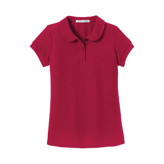 SWS Port Authority® Girls Silk Touch™ Peter Pan Collar Polo