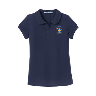 SWS Port Authority® Girls Silk Touch™ Peter Pan Collar Polo