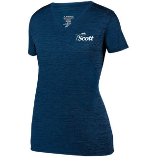 Scott County Ladies Poly V-Neck T-Shirt