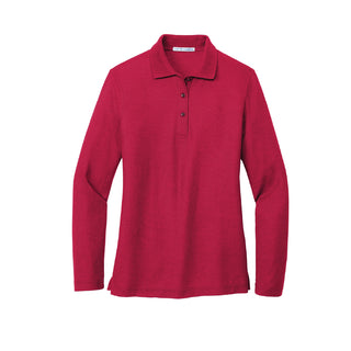 SWS Port Authority® Women's Silk Touch™ Long Sleeve Polo
