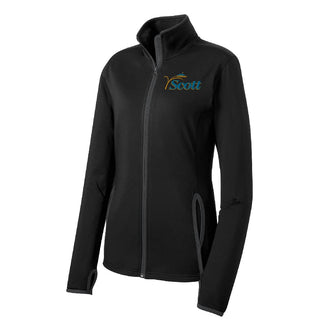 Scott County Ladies Stretch Contrast Full Zip with Embroidered Left Chest