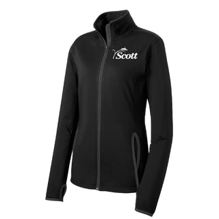Scott County Ladies Stretch Contrast Full Zip with Embroidered Left Chest