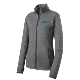 Scott County Ladies Stretch Contrast Full Zip with Embroidered Left Chest