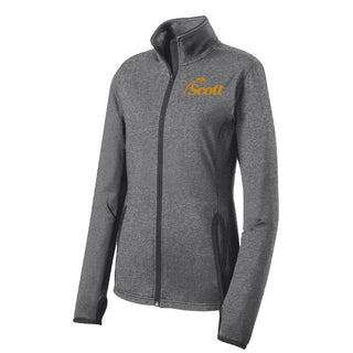 Scott County Ladies Stretch Contrast Full Zip with Embroidered Left Chest