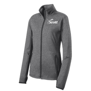 Scott County Ladies Stretch Contrast Full Zip with Embroidered Left Chest