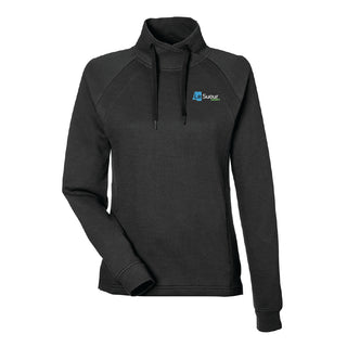 Le Sueur County Women's Rhythm Waffle Cross-Neck Pullover
