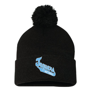 Jaguar Softball Pom Cuffed Beanie