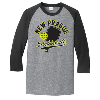 New Prague Pickleball - Raglan 3/4 Sleeve - Neon