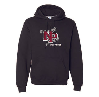 New Prague Softball - Russell Athletic Hooded Sweatshirt-Screen Print (YOUTH)