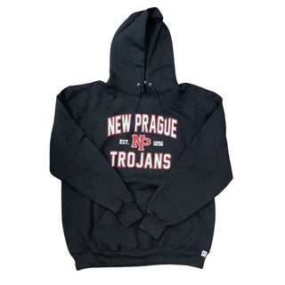 NP Retail Russell - Hooded New Prague Sweatshirt Est.