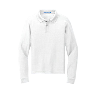 SWS Unisex Port Authority® Silk Touch™ Performance Long Sleeve Polo