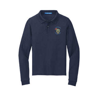 SWS Unisex Port Authority® Silk Touch™ Performance Long Sleeve Polo