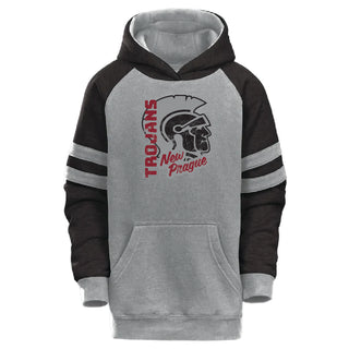 NP Retail Trojans Youth Raglan Stripe Hood with Stripes
