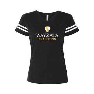 Wayzata Transition Women's Football V-Neck Fine Jersey Tee