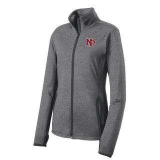 NPMS Ladies Stretch Contrast Full Zip with Embroidered Left Chest