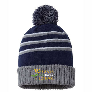 Wayzata Early Learning Navy/Grey Knit Hat