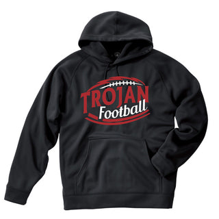 New Prague Football Poly Sweatshirt with Embroidered Design