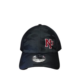 New Prague New Era Tonal Black Camo Stretch Tech Mesh Hat