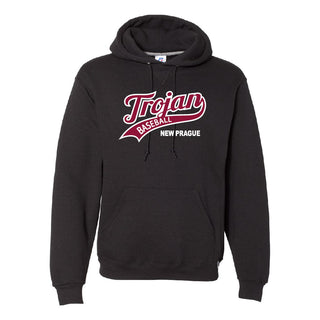 New Prague Baseball - Russell Athletic Hooded Sweatshirt-Tackle Twill