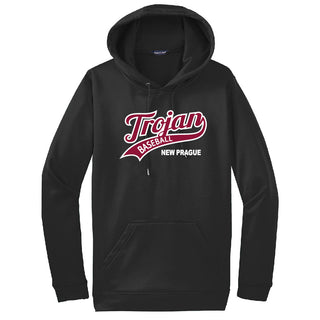 New Prague Baseball - Sport-Tek® Sport-Wick® Fleece Hooded Pullover-Screen print
