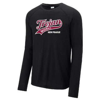 New Prague Baseball - Sport-Tek Long Sleeve Wicking Raglan Tee