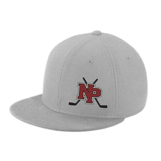 NPYH Flat Bill Snapback Hat with NP and sticks embroidered