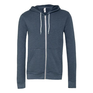 heather navy full zip