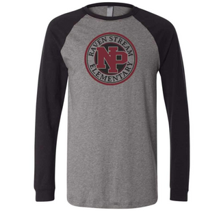 Raven Stream Long Raglan Sleeve T-shirt with Screened Design