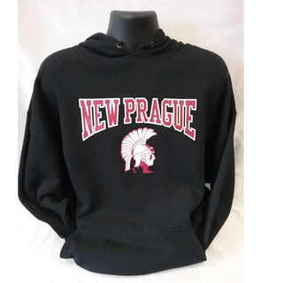 New Prague Trojans Hooded Sweatshirt with Screened Design Front