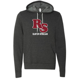 Raven Stream Hooded Sweatshirt with Screen Design Front