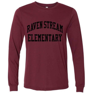 Raven Stream Long Sleeve T-shirt with Screened Design