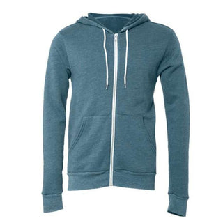 heather teal full zip